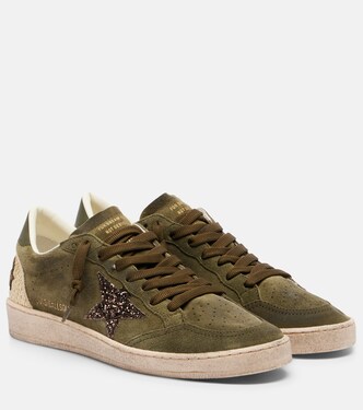 Ball Star glitter suede sneakers | Golden Goose