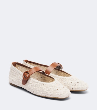 Ballerines Mary Jane Loom en macramé | Aquazzura
