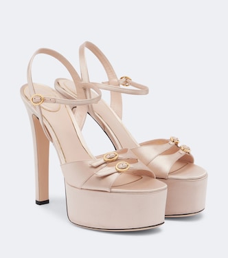 Plateausandalen Crasher aus Satin | Valentino Garavani
