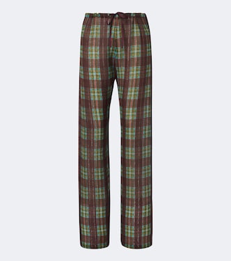 Pantalones anchos a cuadros | Dries Van Noten