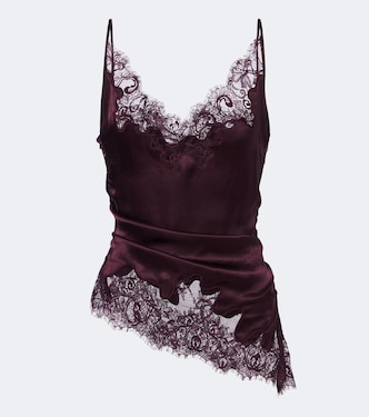Camisole aus Satin mit Spitze | Jacques Wei