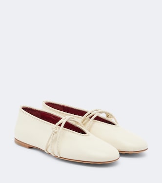 Mary-Jane-Ballerinas Rosa Intrecciato | Bottega Veneta