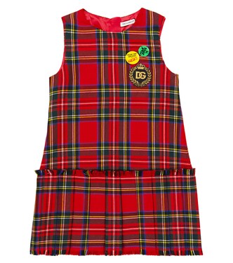 Checked wool dress | Dolce&Gabbana Kids