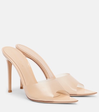 Elle 105 TPU and patent leather mules | Gianvito Rossi