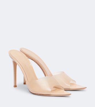 Elle 105 TPU and patent leather mules | Gianvito Rossi