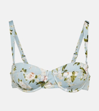 Haut de bikini Chun à fleurs | Erdem