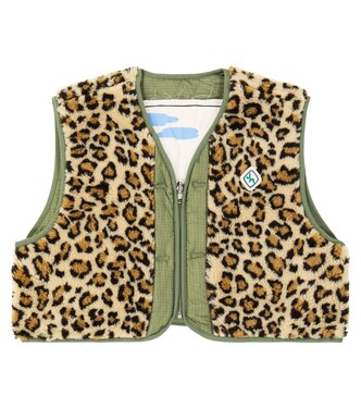 Reversible quilted leopard-print vest | Jellymallow