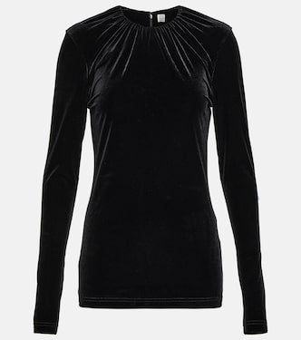 Gathered velvet top | Toteme