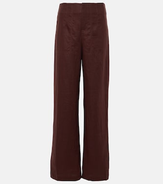 Pantalon droit Isotta à taille haute en lin | Faithfull