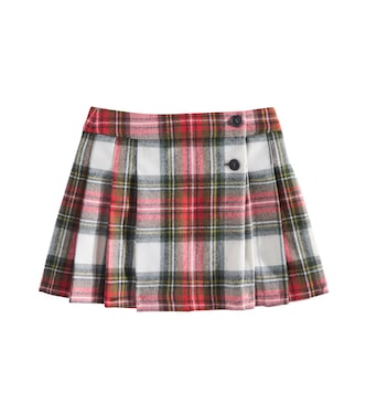 Talissa checked wool skirt | Bonpoint