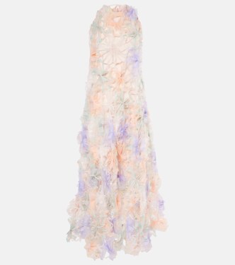 Robe longue Air-Whirl à fleurs | Susan Fang