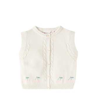 Erini embroidered cotton vest | Bonpoint