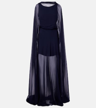 Dylon caped silk gown | Ralph Lauren Collection
