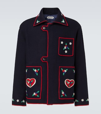 Carroll embroidered wool jacket | Bode