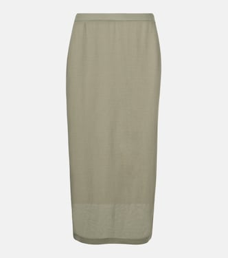 Cotton midi skirt | Vince