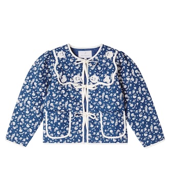 Amari floral cotton quilted jacket | Bebe Organic