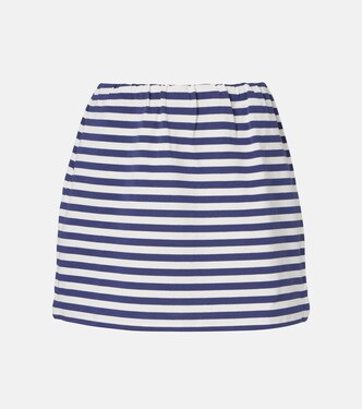 Haisley striped cotton miniskirt | Posse