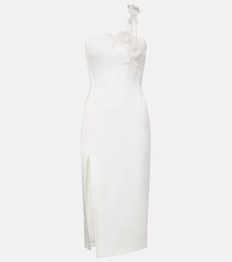 Floral-appliqué bustier dress | David Koma