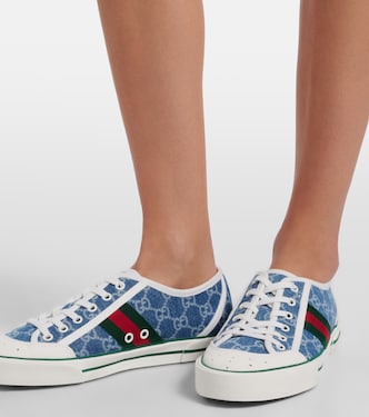 Gucci Tennis 1977 GG denim sneakers in multicoloured - Gucci