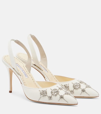 Ralyne 90 crêpe de chine slingback pumps | Manolo Blahnik