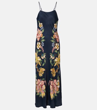 Floral satin maxi dress | Farm Rio