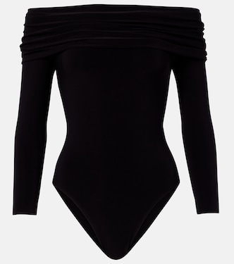 Off-shoulder jersey bodysuit | Norma Kamali