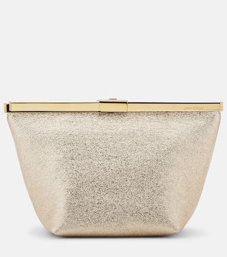 Ganache metallic leather clutch | Jimmy Choo