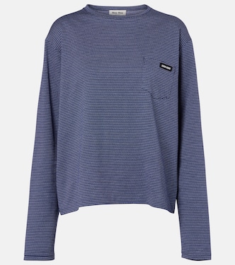 Longsleeve aus Baumwoll-Jersey | Miu Miu