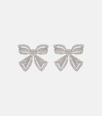 Bow crystal-embellished earrings | Self-Portrait