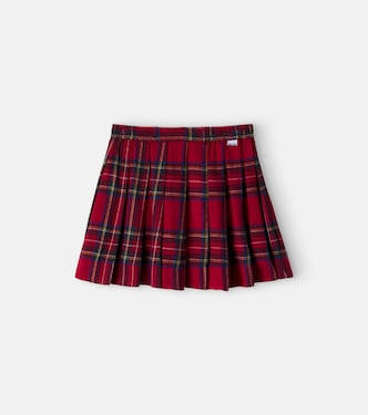 Breeta pleated checked skirt | Molo