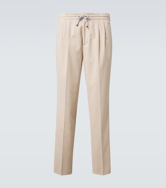 Cotton corduroy tapered pants | Brunello Cucinelli
