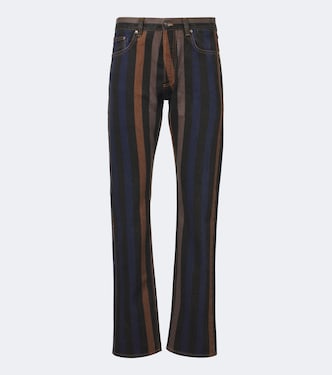 Jeans rectos a rayas | Versace