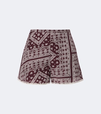 Short Tennison en coton mélangé à imprimé | Veronica Beard