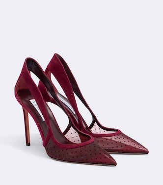 Dangerous Liaisons mesh and suede pumps | Aquazzura