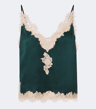 Kira lace-trimmed silk satin camisole | Dôen