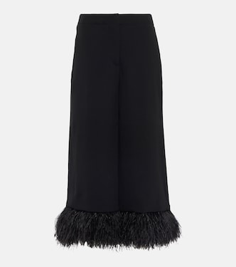 Jupe-culotte en crêpe à plumes | Proenza Schouler