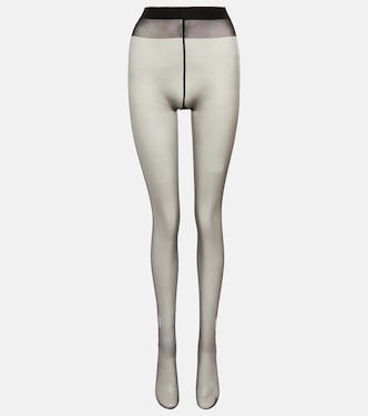 Monogram crystal-embellished tights | Saint Laurent