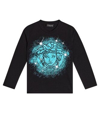 Logo cotton jersey T-shirt | Versace Kids