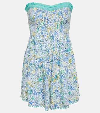 Claire floral bandeau minidress | Poupette St Barth