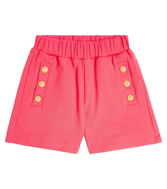 Button-embellished jersey shorts | Balmain Kids