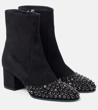 Verzierte Ankle Boots aus Veloursleder | Alaïa