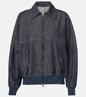 Denim bomber jacket | Brunello Cucinelli