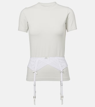 T-Shirt Lingerie ais einem Baumwollgemisch | Balenciaga