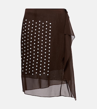 Polka-dot silk-blend midi skirt | Dries Van Noten
