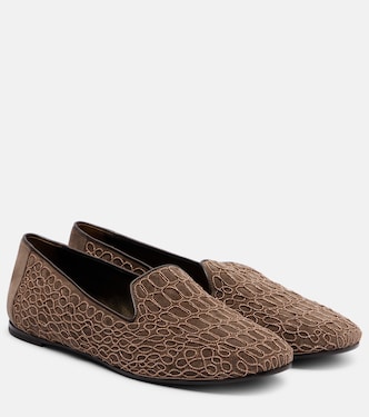 Embellished suede loafers | Brunello Cucinelli