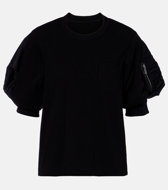Cotton twill and jersey T-shirt | Sacai