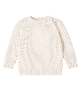 Baby Jonas waffle-knit wool-blend sweater | 1 + in the Family