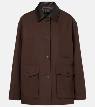 Jacke aus Baumwolle mit Leder  | Nili Lotan