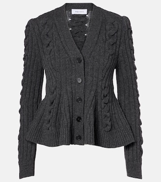 Cable-knit wool and cashmere cardigan | McQueen