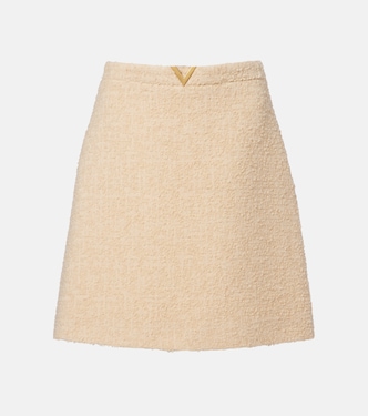 VGold wool-blend tweed miniskirt | Valentino